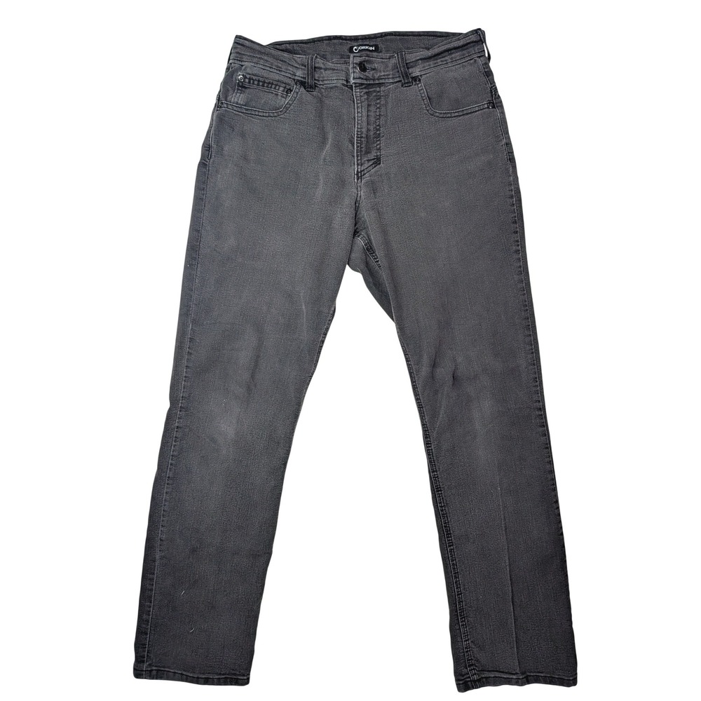 Origin USA Delta 68 Jeans Mens 32x32 Faded Black Straight Stretch Made USA